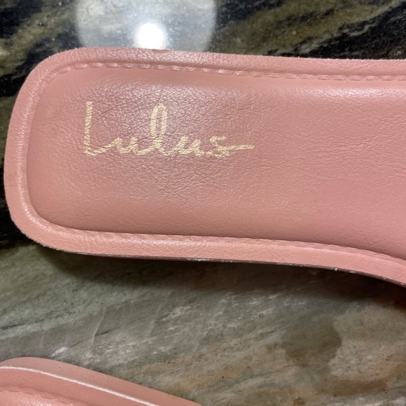 LULUS Roben Blush Pink Patent Buckled Slide Sandals - 9 - Picture 4 of 6